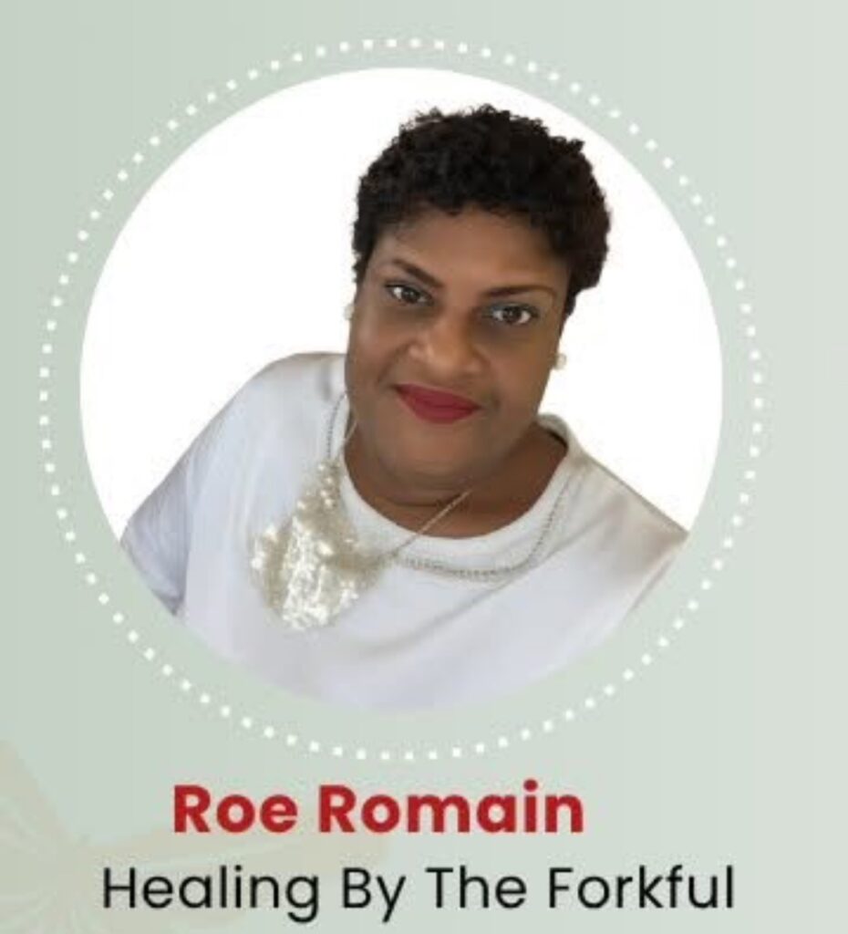 headshot portrait of Roe Romain, founder of Healing by the forkful