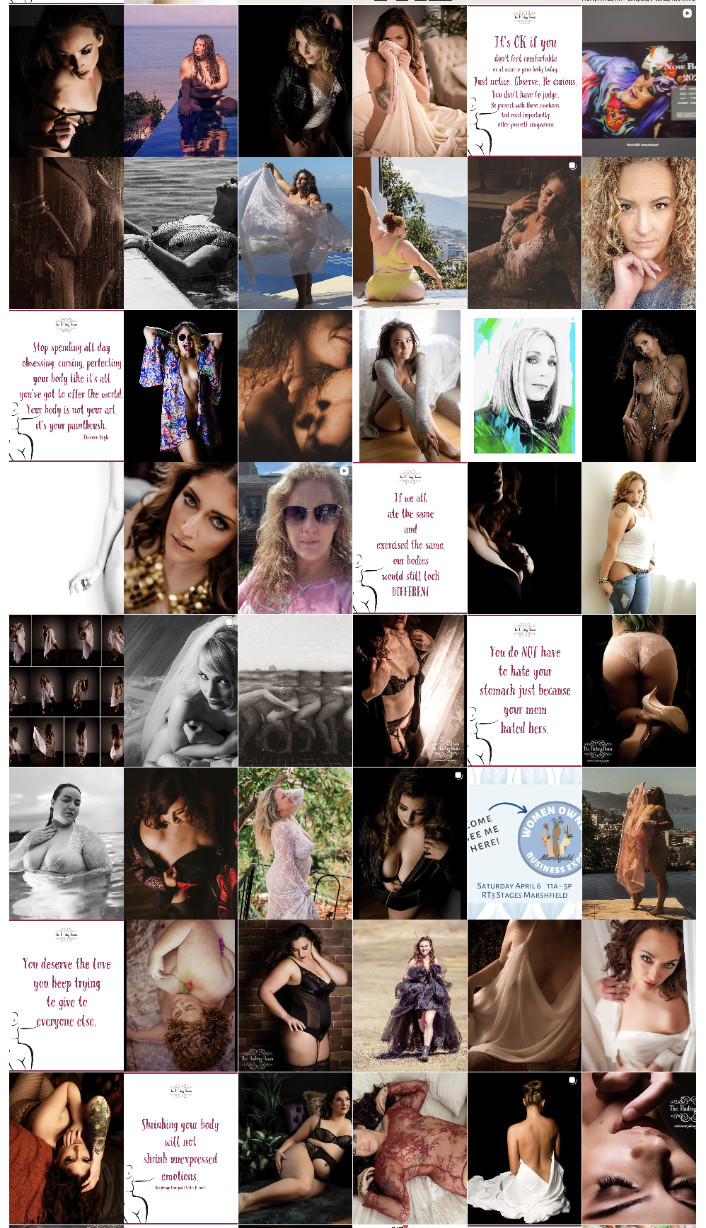 collage of women photographed at the pouting room
